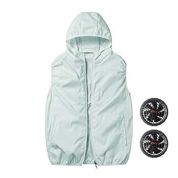 ブルーブルー　ファ付きベスト　Mサイズ Amazon.co.jp: [Excitech] 空調作業服 ベスト ファン